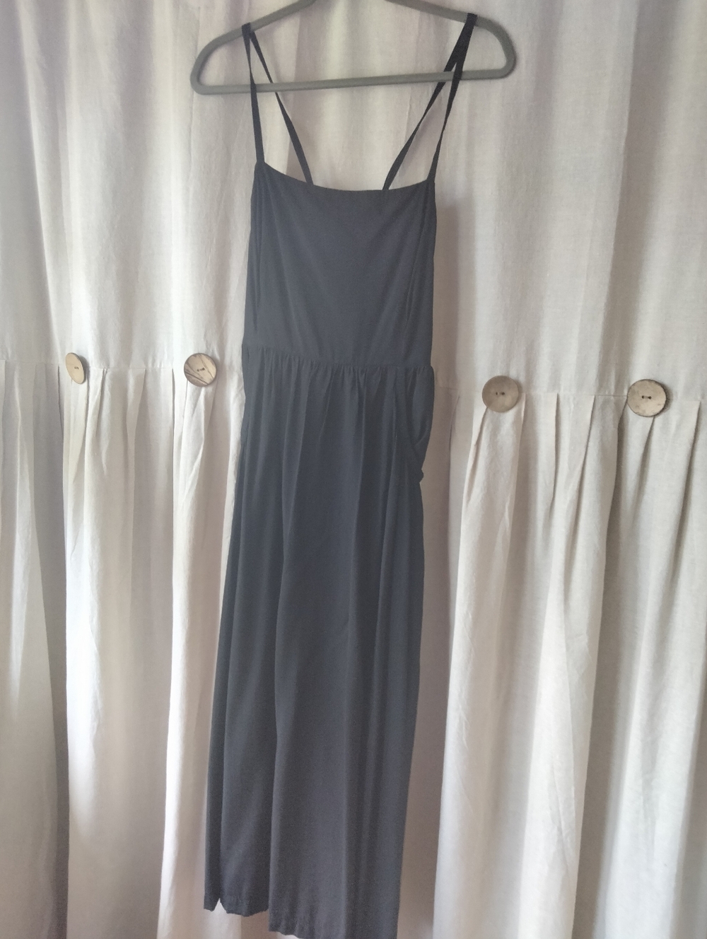 Black Spaghetti-Strap Maxi Dress. Treasure And Bond. Size Medium.